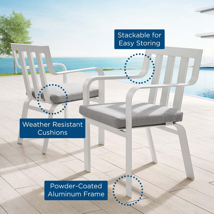 Baxley Outdoor Patio Aluminum Armchair Set of 2