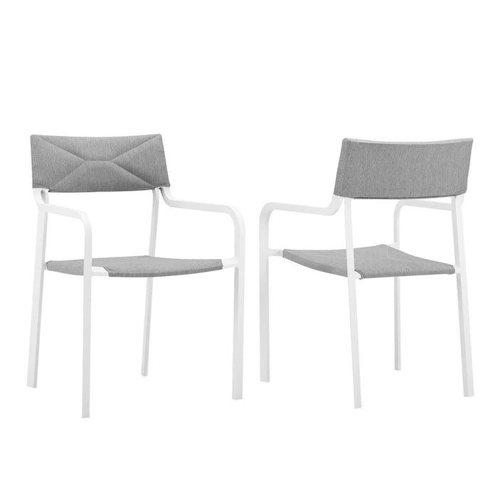 Raleigh Outdoor Patio Aluminum Armchair Set of 2 image