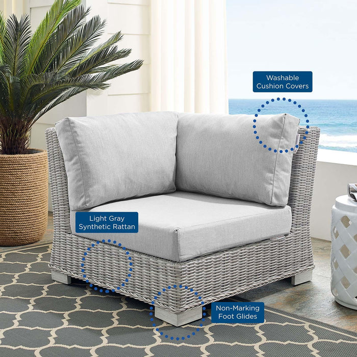 Conway Sunbrella� Outdoor Patio Wicker Rattan Corner Chair