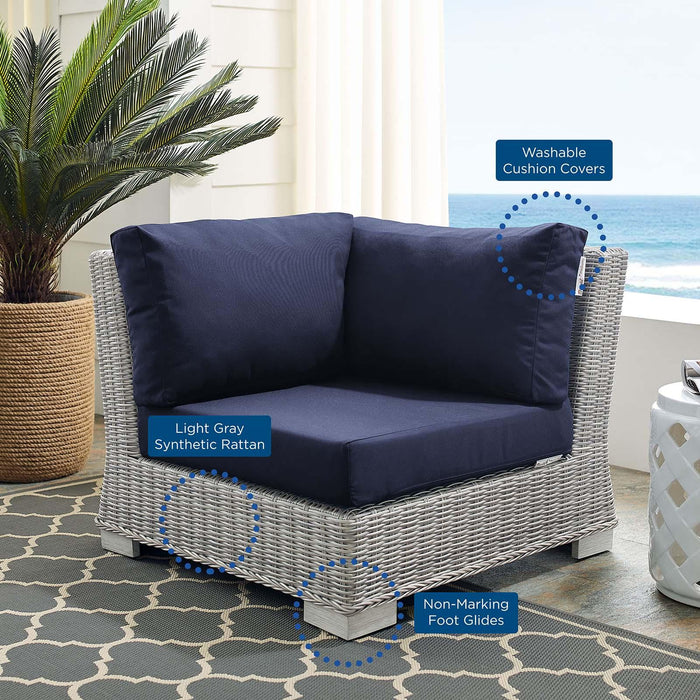 Conway Sunbrella� Outdoor Patio Wicker Rattan Corner Chair