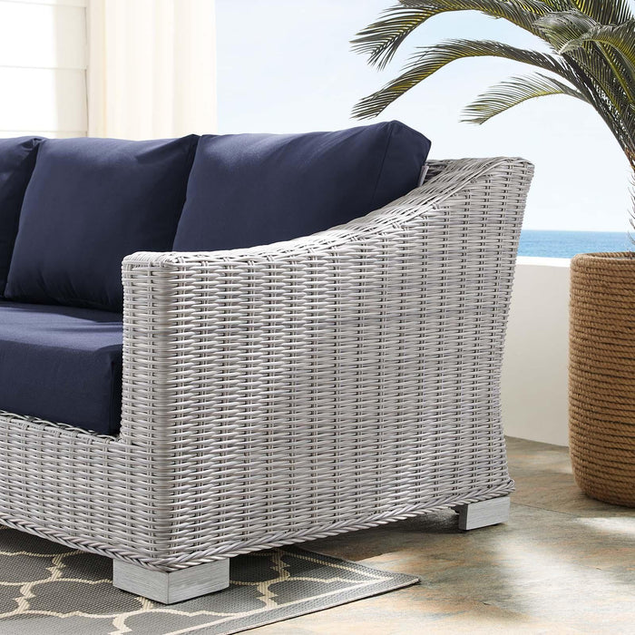 Conway Sunbrella� Outdoor Patio Wicker Rattan Sofa