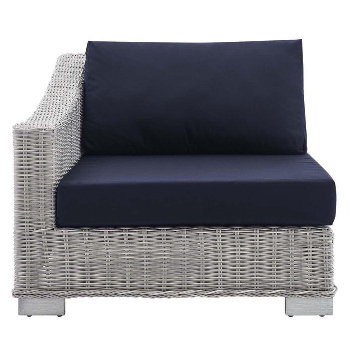 Conway Sunbrella� Outdoor Patio Wicker Rattan Left-Arm Chair