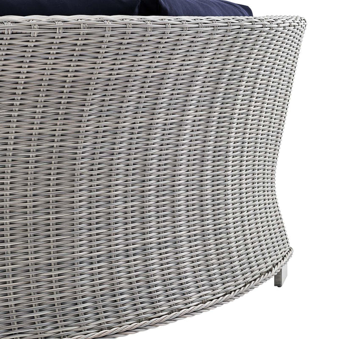 Conway Sunbrella� Outdoor Patio Wicker Rattan Round Corner Chair