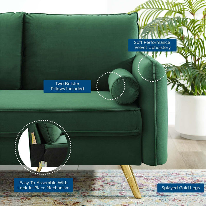 Revive Performance Velvet Loveseat