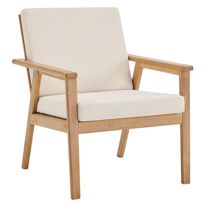 Vero Outdoor Patio Ash Wood Armchair Set of 2