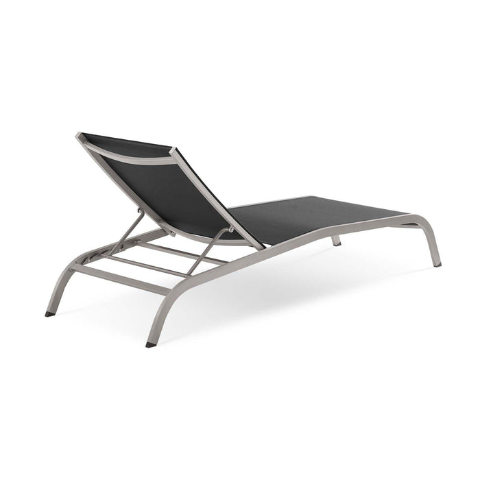 Savannah Mesh Chaise Outdoor Patio Aluminum Lounge Chair