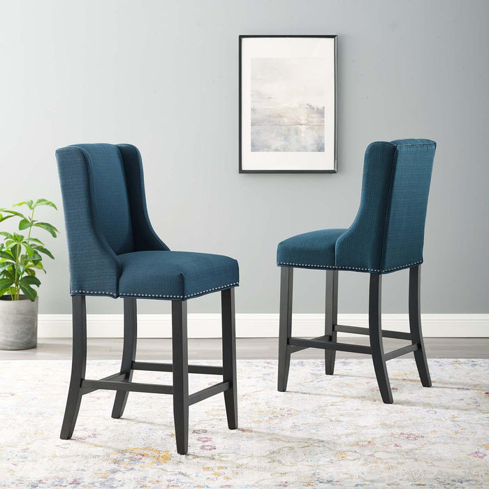 Baron Counter Stool Upholstered Fabric Set of 2