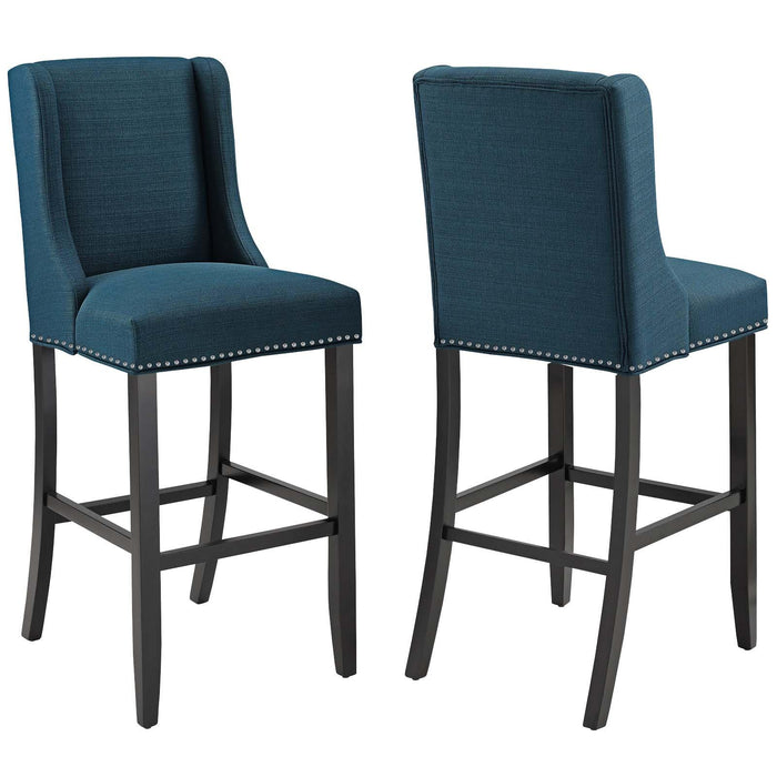 Baron Bar Stool Upholstered Fabric Set of 2 image