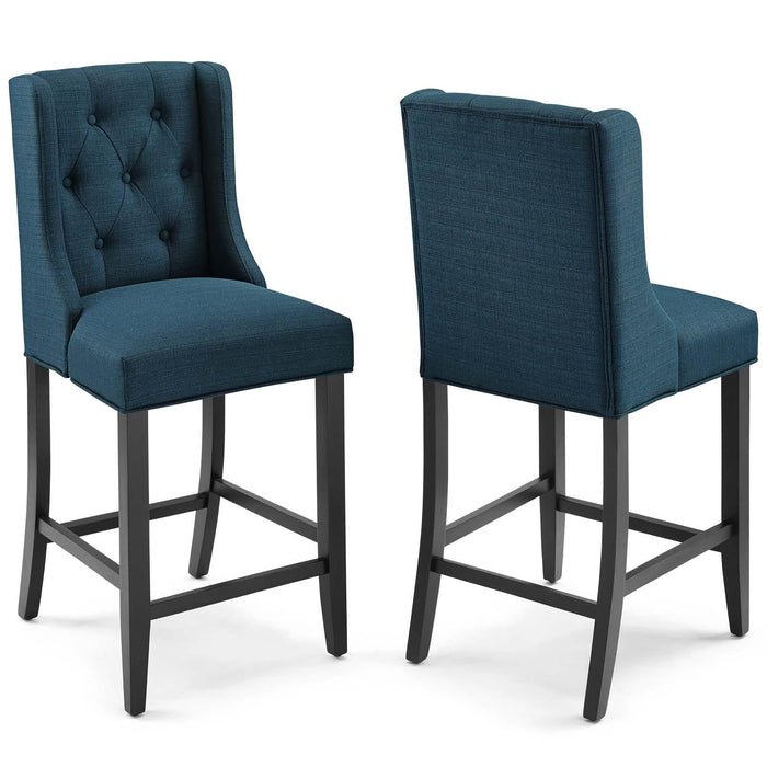 Baronet Counter Bar Stool Upholstered Fabric Set of 2 image