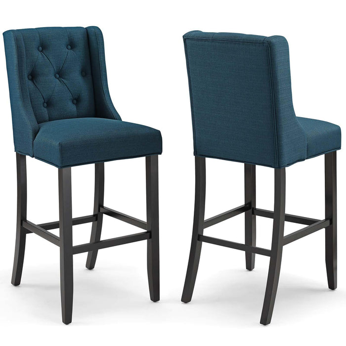 Baronet Bar Stool Upholstered Fabric Set of 2 image