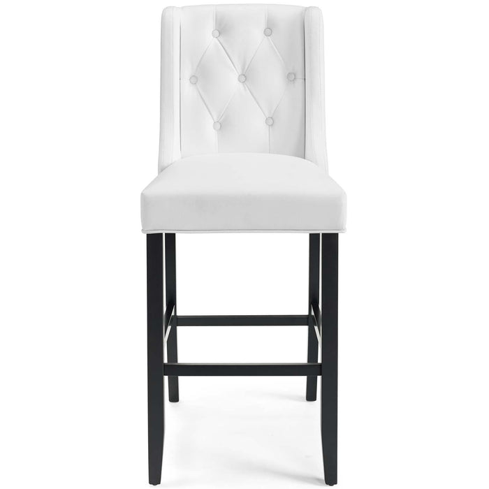 Baronet Tufted Button Faux Leather Bar Stool