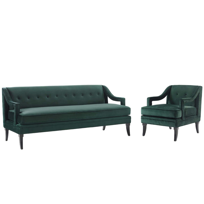 Concur Living Room Set Performance Velvet Set of 2