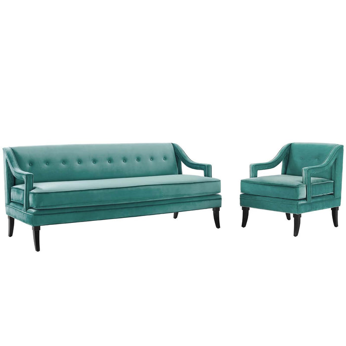 Concur Living Room Set Performance Velvet Set of 2