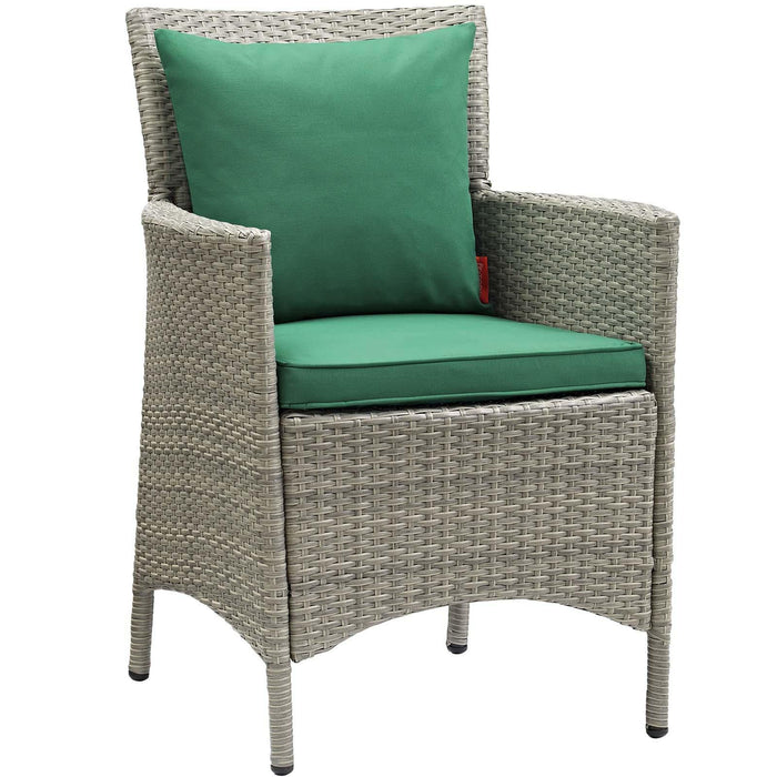 Conduit Outdoor Patio Wicker Rattan Dining Armchair Set of 2