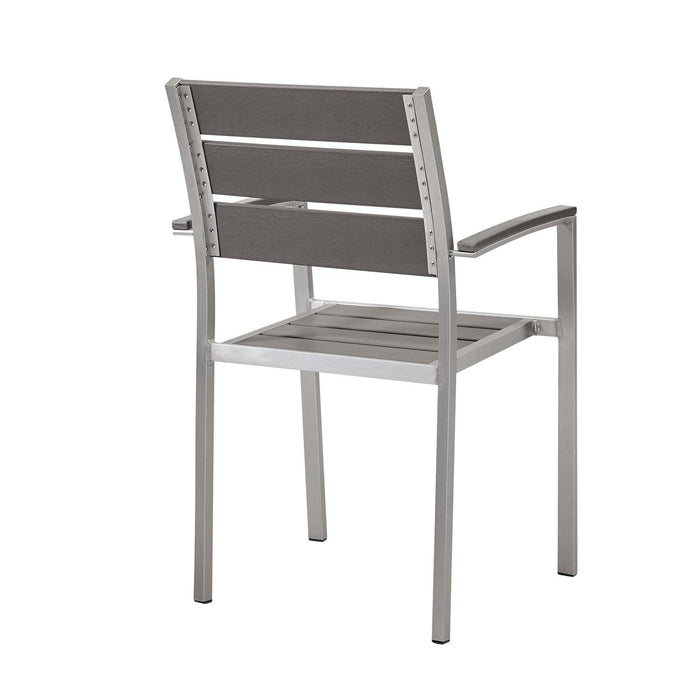 Shore Outdoor Patio Aluminum Dining Armchair