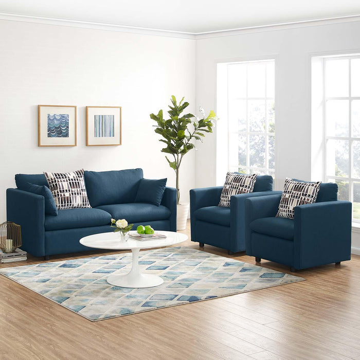 Activate 3 Piece Upholstered Fabric Set