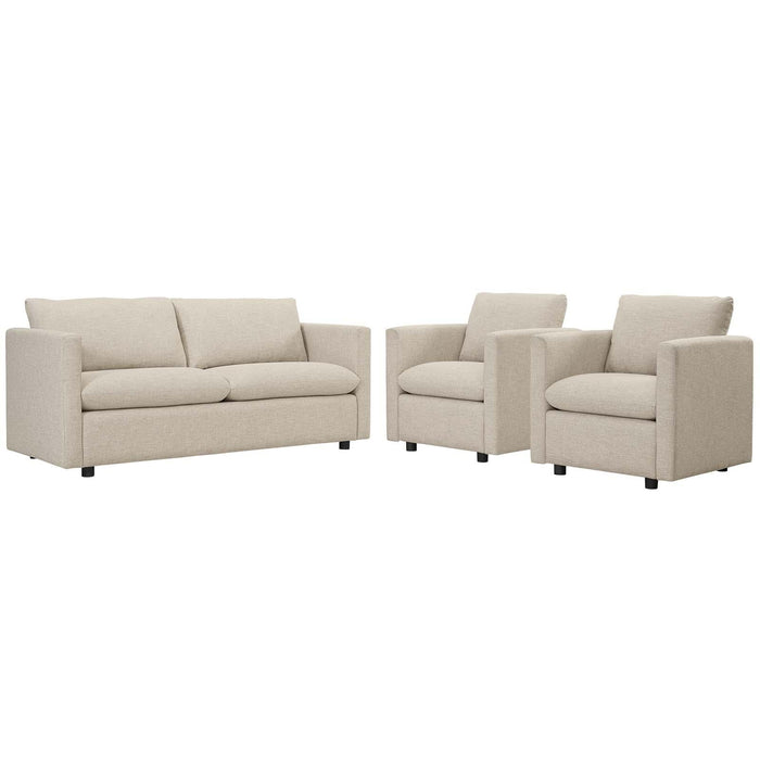 Activate 3 Piece Upholstered Fabric Set