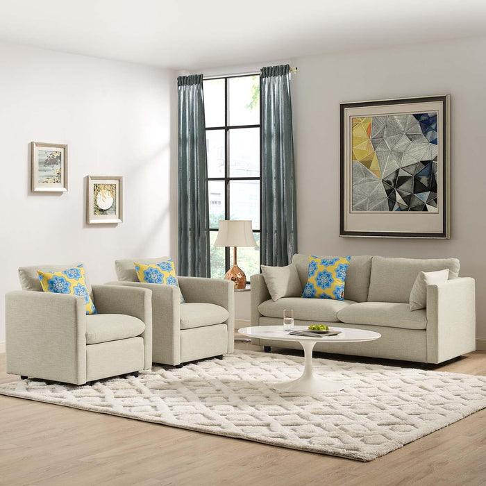 Activate 3 Piece Upholstered Fabric Set