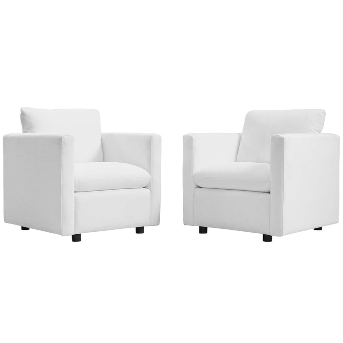 Activate Upholstered Fabric Armchair Set of 2