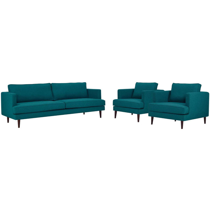 Agile 3 Piece Upholstered Fabric Set