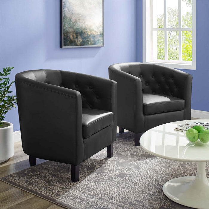 Prospect Upholstered Vinyl Armchair Set of 2