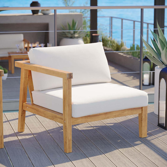 Bayport Outdoor Patio Teak Wood Left-Arm Chair