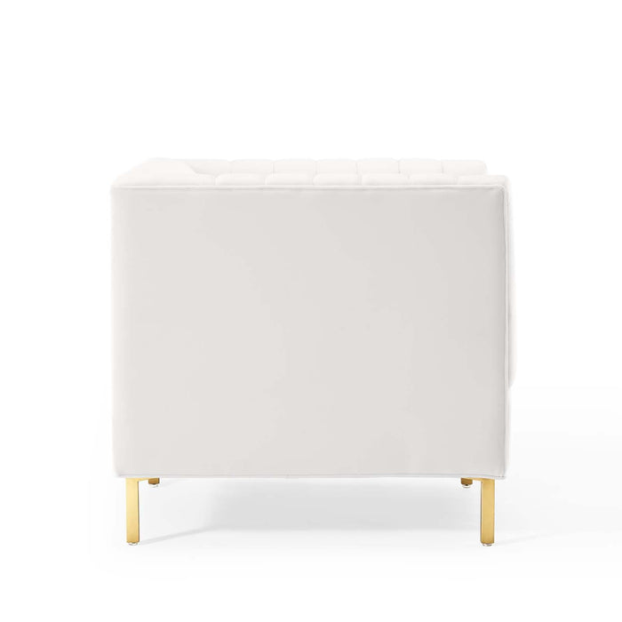 Shift Channel Tufted Performance Velvet Armchair