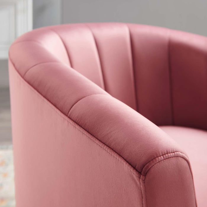 Prospect Performance Velvet Swivel Armchair