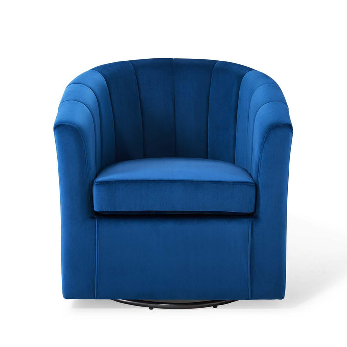 Prospect Performance Velvet Swivel Armchair