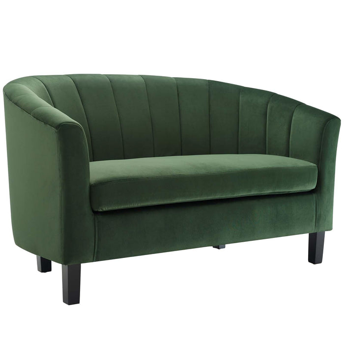 Prospect Channel Tufted Performance Velvet Loveseat