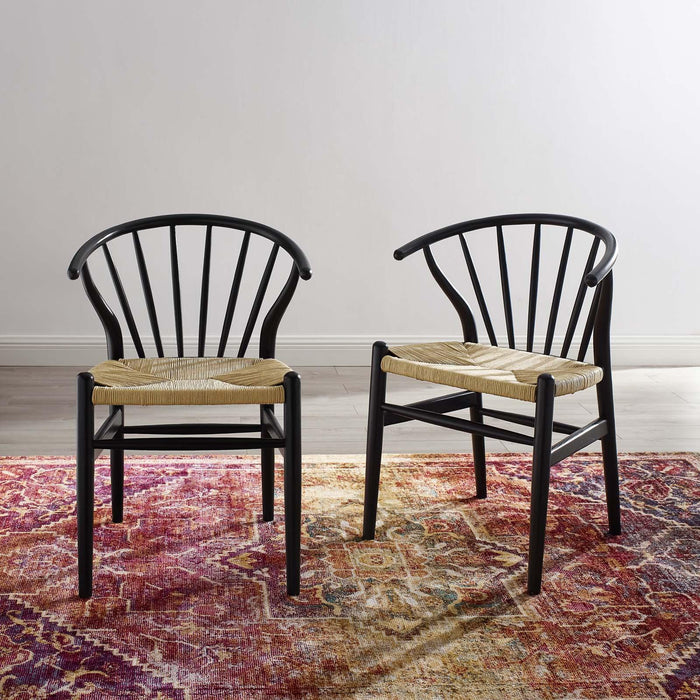 Flourish Spindle Wood Dining Side Chair Set of 2