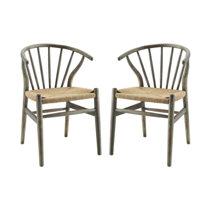 Flourish Spindle Wood Dining Side Chair Set of 2