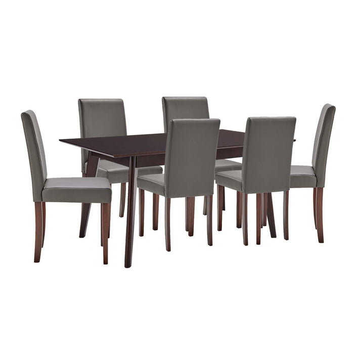 Prosper 7 Piece Faux Leather Dining Set