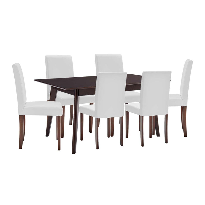 Prosper 7 Piece Faux Leather Dining Set