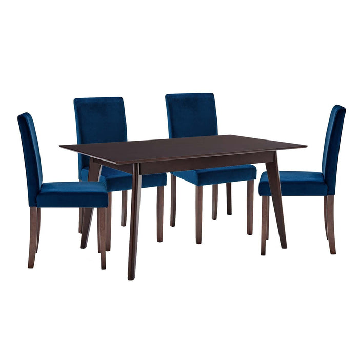 Prosper 5 Piece Upholstered Velvet Dining Set