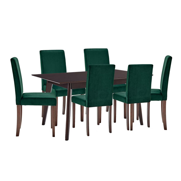 Prosper 7 Piece Upholstered Velvet Dining Set image