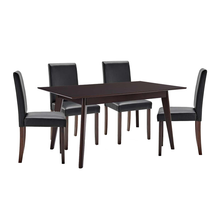 Prosper 5 Piece Faux Leather Dining Set