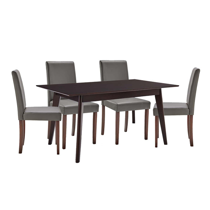 Prosper 5 Piece Faux Leather Dining Set