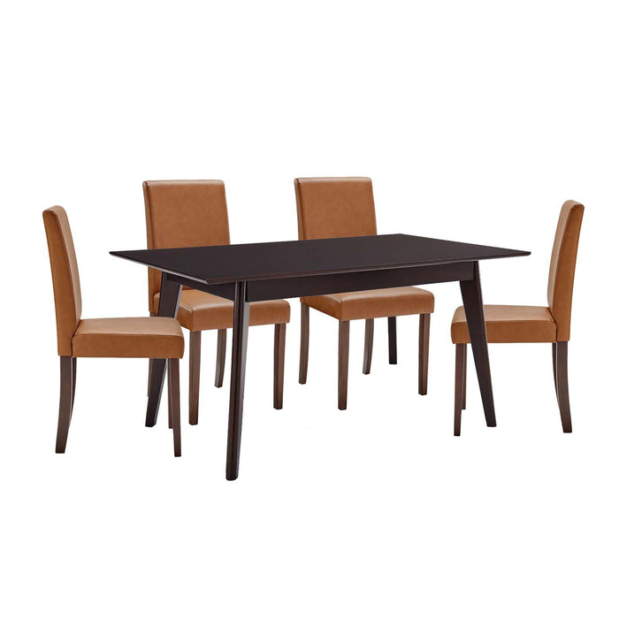 Prosper 5 Piece Faux Leather Dining Set