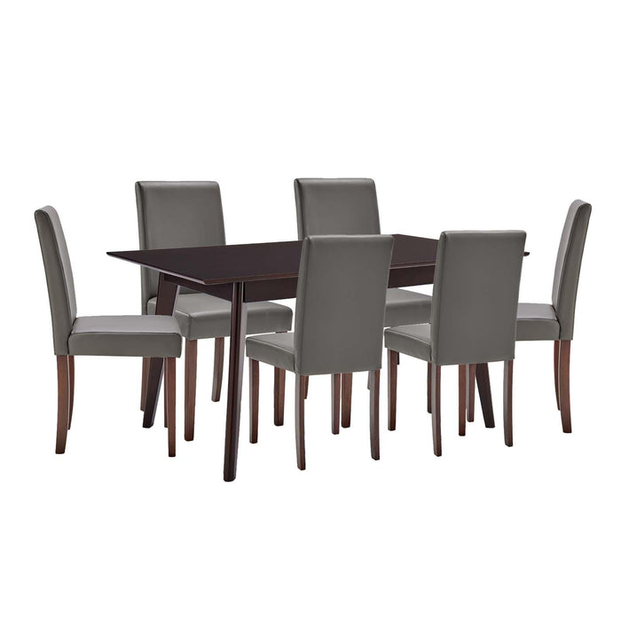 Prosper 7 Piece Faux Leather Dining Set