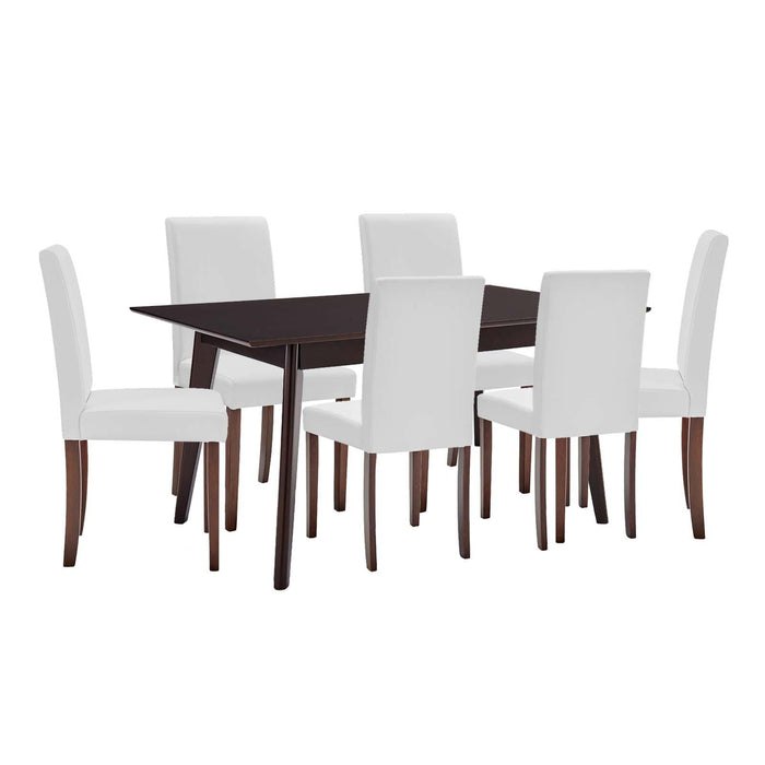 Prosper 7 Piece Faux Leather Dining Set