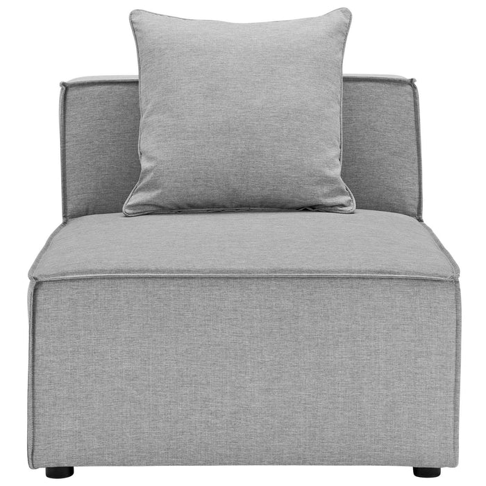 Saybrook Outdoor Patio Upholstered Sectional Sofa Armless Chair