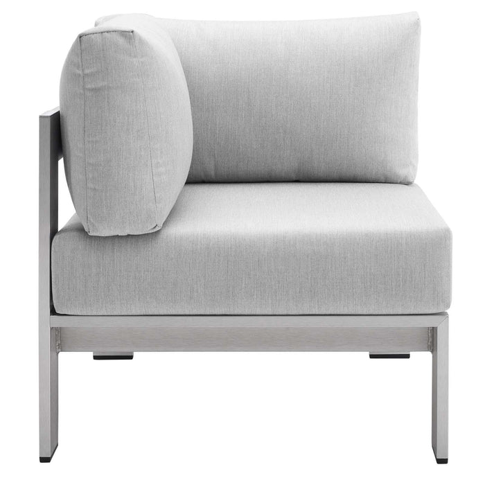 Shore Sunbrella� Fabric Aluminum Outdoor Patio Corner Sofa