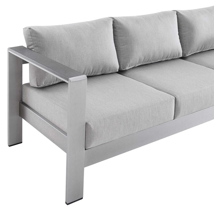 Shore Sunbrella� Fabric Aluminum Outdoor Patio Sofa