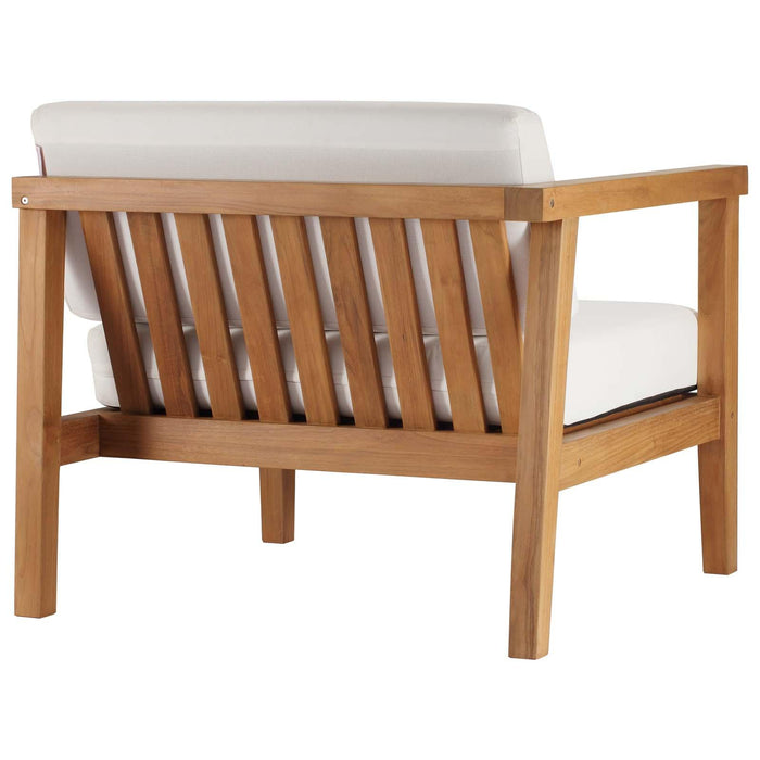 Bayport Outdoor Patio Teak Wood Left-Arm Chair