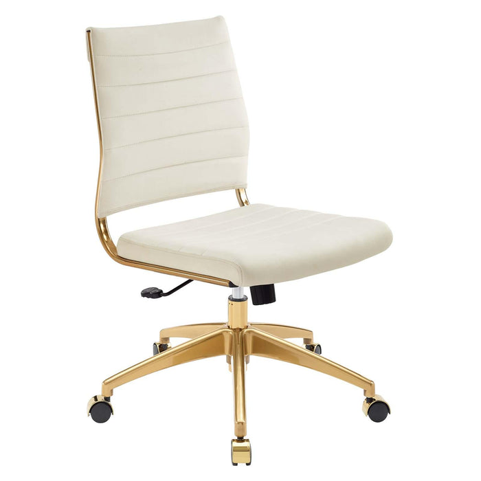 Jive Armless Mid Back Performance Velvet Office Chair