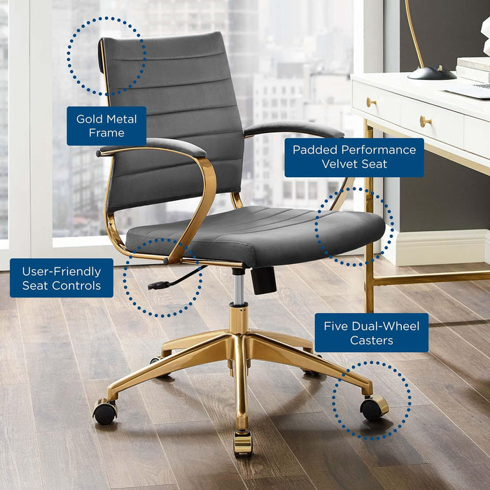 Jive Mid Back Performance Velvet Office Chair