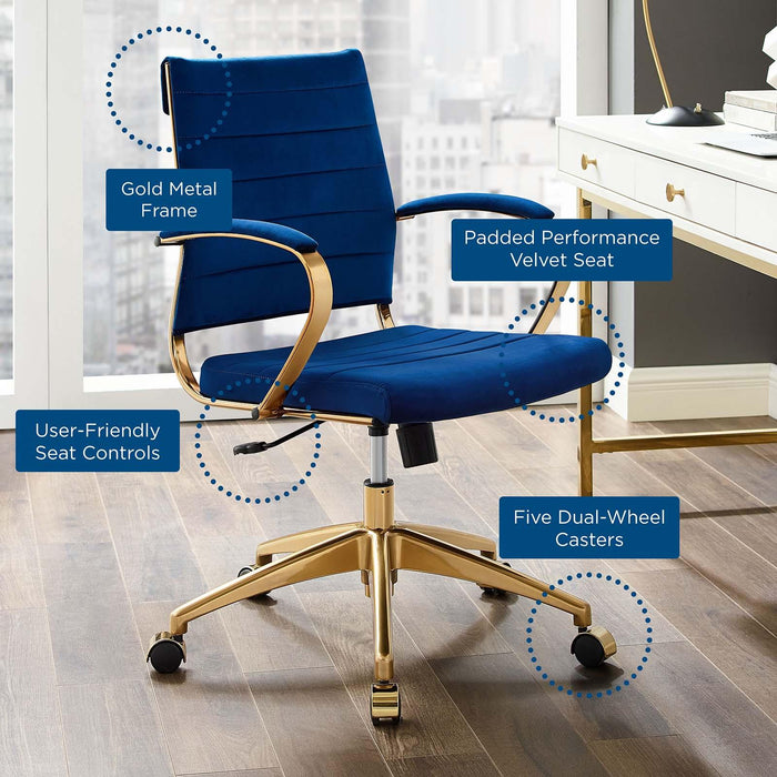 Jive Mid Back Performance Velvet Office Chair