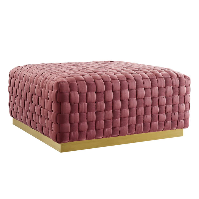 Florence Square Performance Velvet Ottoman image