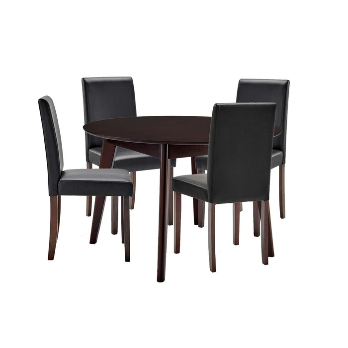 Prosper 5 Piece Faux Leather Dining Set